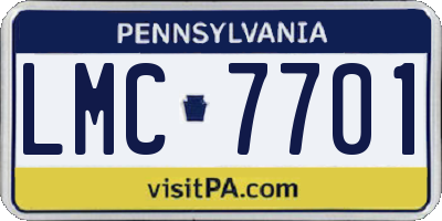PA license plate LMC7701