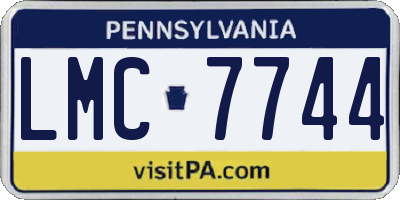 PA license plate LMC7744