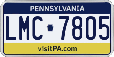 PA license plate LMC7805