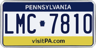 PA license plate LMC7810