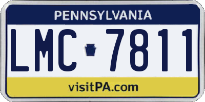 PA license plate LMC7811