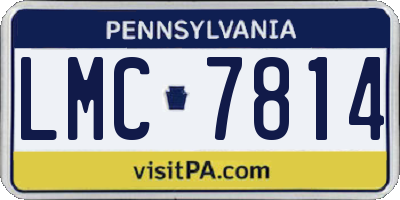 PA license plate LMC7814