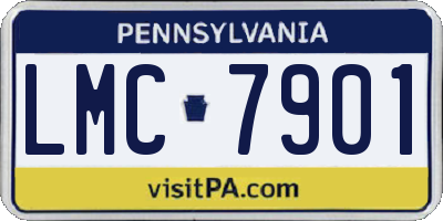 PA license plate LMC7901