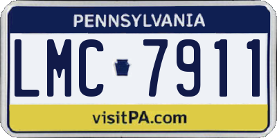 PA license plate LMC7911