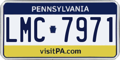 PA license plate LMC7971
