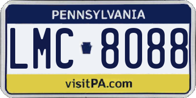 PA license plate LMC8088