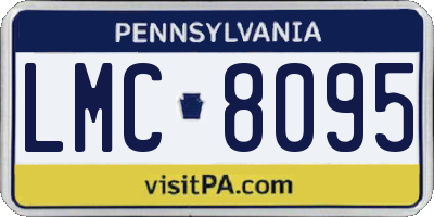 PA license plate LMC8095