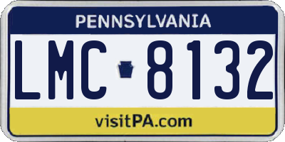 PA license plate LMC8132