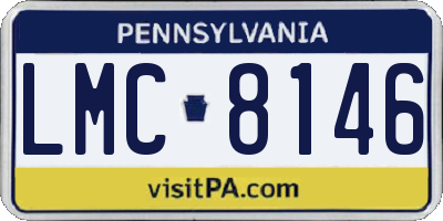 PA license plate LMC8146