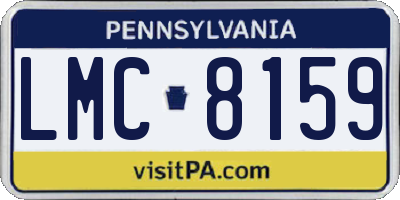 PA license plate LMC8159
