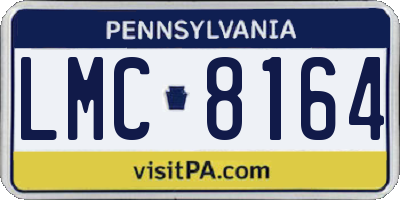 PA license plate LMC8164