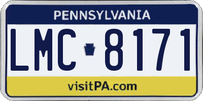 PA license plate LMC8171