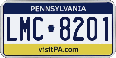 PA license plate LMC8201