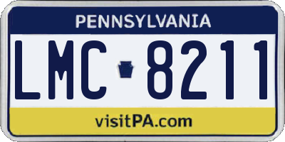 PA license plate LMC8211