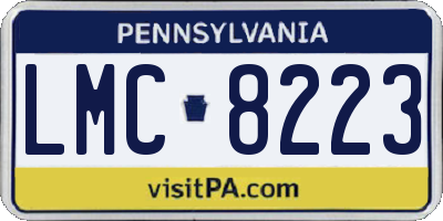 PA license plate LMC8223