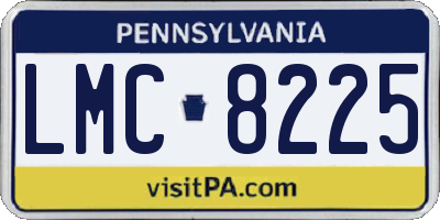 PA license plate LMC8225