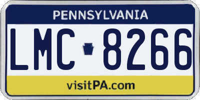 PA license plate LMC8266