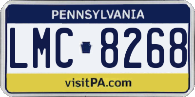 PA license plate LMC8268