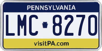 PA license plate LMC8270