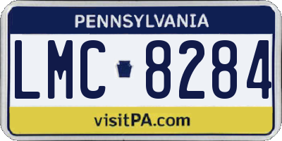 PA license plate LMC8284