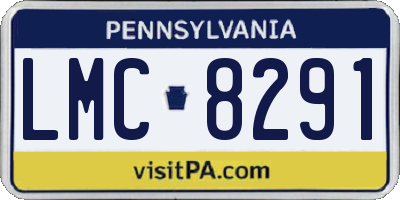 PA license plate LMC8291