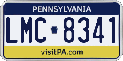 PA license plate LMC8341