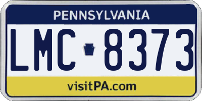 PA license plate LMC8373