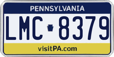 PA license plate LMC8379