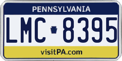 PA license plate LMC8395