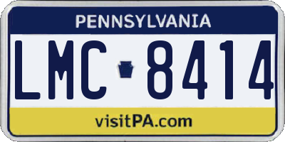 PA license plate LMC8414