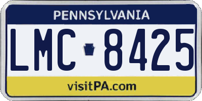 PA license plate LMC8425