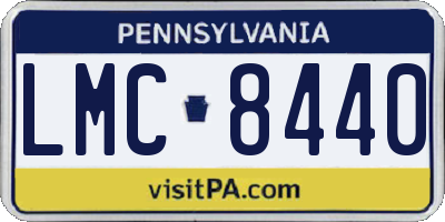 PA license plate LMC8440