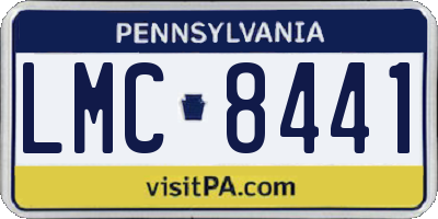 PA license plate LMC8441