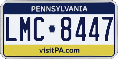 PA license plate LMC8447