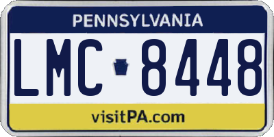 PA license plate LMC8448