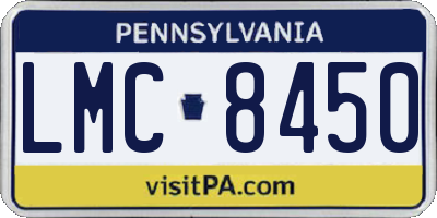 PA license plate LMC8450