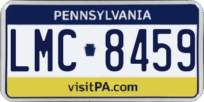 PA license plate LMC8459
