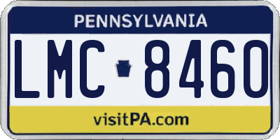 PA license plate LMC8460