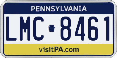 PA license plate LMC8461