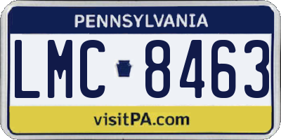 PA license plate LMC8463
