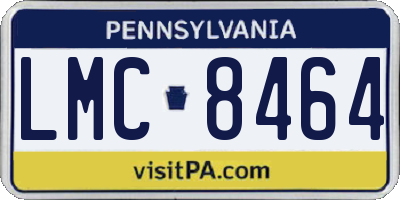 PA license plate LMC8464