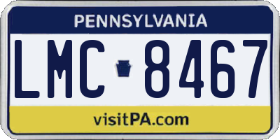 PA license plate LMC8467