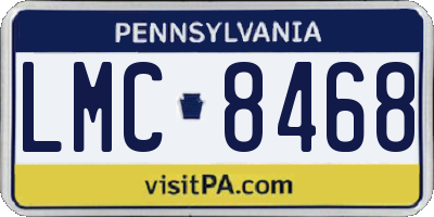 PA license plate LMC8468