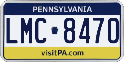 PA license plate LMC8470