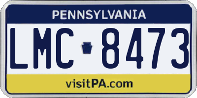 PA license plate LMC8473