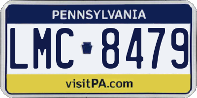 PA license plate LMC8479