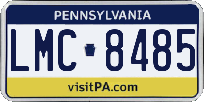 PA license plate LMC8485