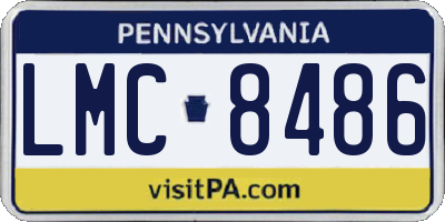 PA license plate LMC8486
