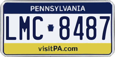 PA license plate LMC8487