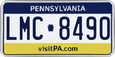PA license plate LMC8490